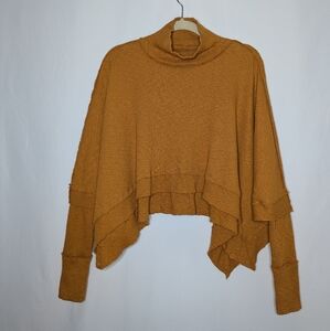 We The Free Women's Orange Sunbaby Drop Shoulder Oversized Sweater Size S